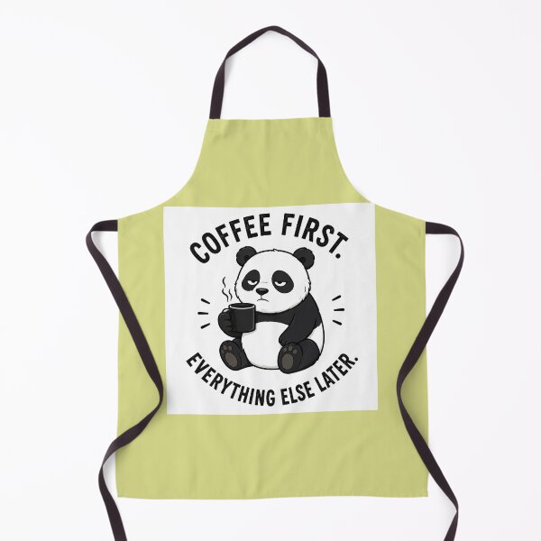 Item preview, Panda with coffee and slogan designed and sold by Giewont.