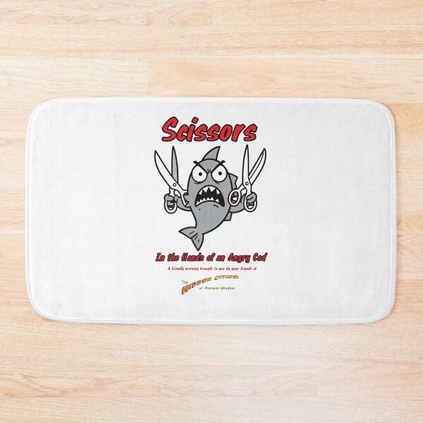 Item preview, Scissors in the hands of an Angry Cod! designed and sold by HiddenCitadel.