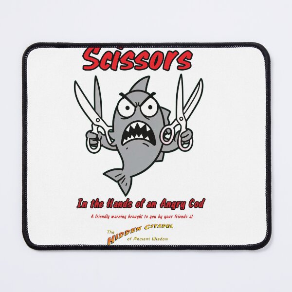 Item preview, Scissors in the hands of an Angry Cod! designed and sold by HiddenCitadel.