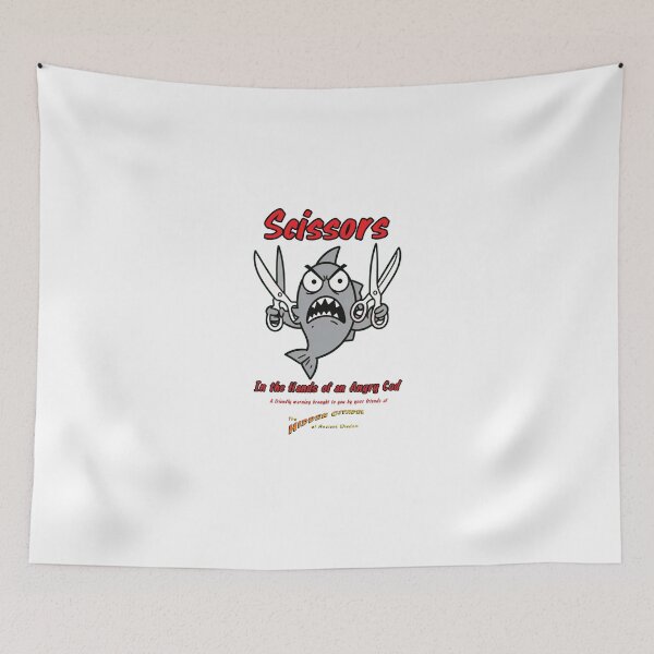 Item preview, Scissors in the hands of an Angry Cod! designed and sold by HiddenCitadel.