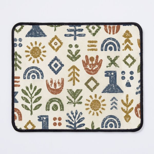 Item preview, Earthy Folk Art Geometric Pattern designed and sold by Owcomm.