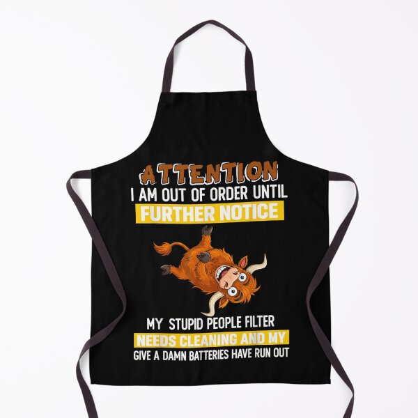 Item preview, Funny Highland Cow Out Of Order Sarcastic Introvert Anti Social Humorous Gift designed and sold by Twindluzz.