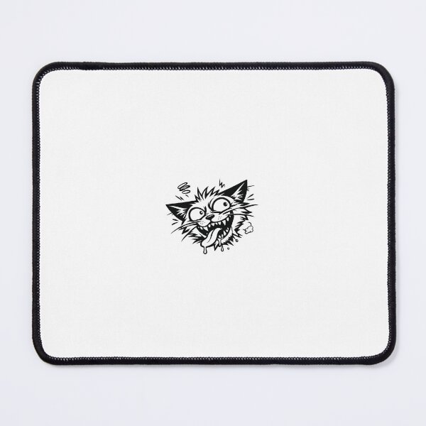 Item preview, Chaotic Mad Cat – Crazy Cat Face, Minimalist Dark Humor designed and sold by SociallyDeadClub.