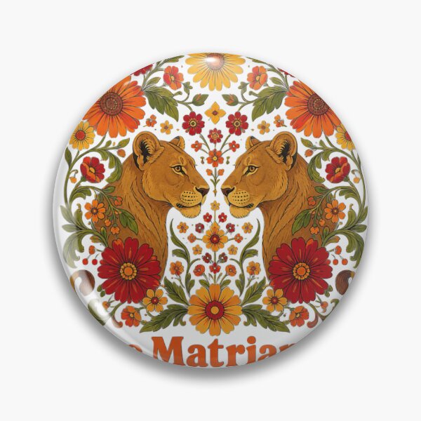 Item preview, Retro Aesthetic Feminist Lioness Floral Art Print The Matriarchy Would Never Shirt designed and sold by Twindluzz.