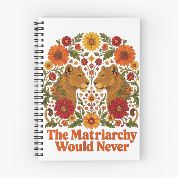 Item preview, Retro Aesthetic Feminist Lioness Floral Art Print The Matriarchy Would Never Shirt designed and sold by Twindluzz.