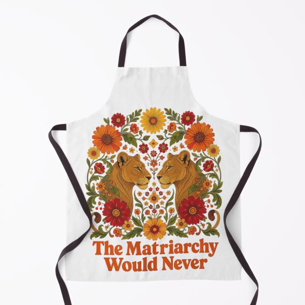 Item preview, Retro Aesthetic Feminist Lioness Floral Art Print The Matriarchy Would Never Shirt designed and sold by Twindluzz.