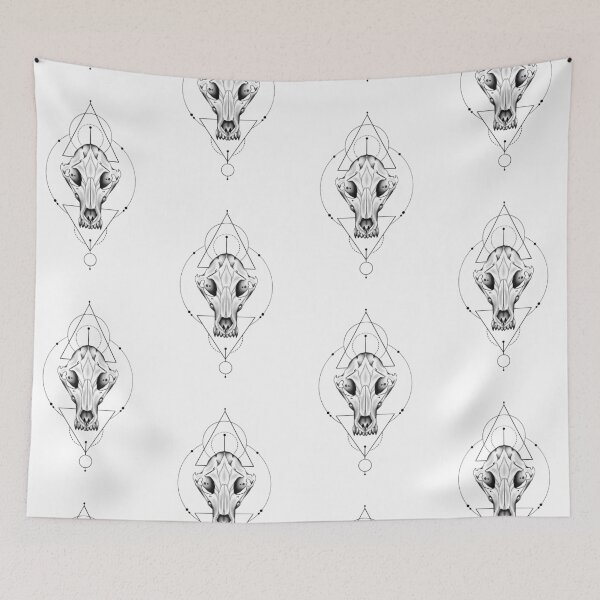 Item preview, Geometric Fox Skull Sacred Geometry Occult Art designed and sold by Salty Psyche.