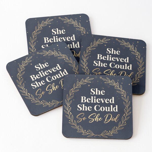 Item preview, She Believed She Could So She Did — Motivational Quote Women Empowerment designed and sold by krishna-artdesigns.