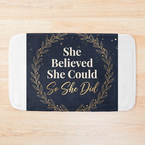 Item preview, She Believed She Could So She Did — Motivational Quote Women Empowerment designed and sold by krishna-artdesigns.
