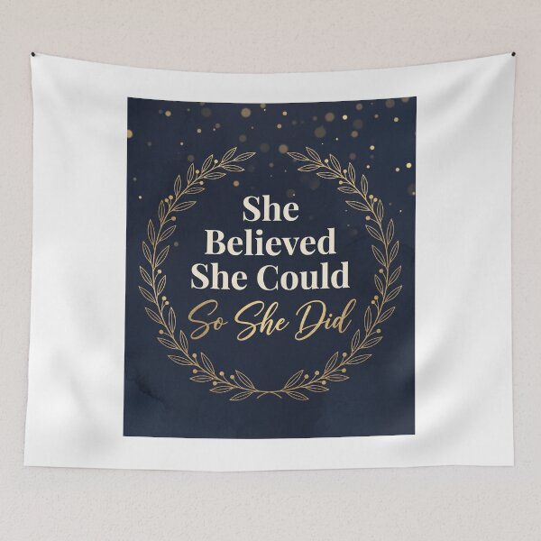 Item preview, She Believed She Could So She Did — Motivational Quote Women Empowerment designed and sold by krishna-artdesigns.