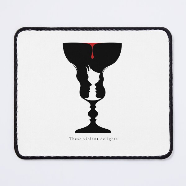 Item preview, Romeo and Juliet These Violent Delights Optical Illusion Goblet Art designed and sold by Fenay Designs.