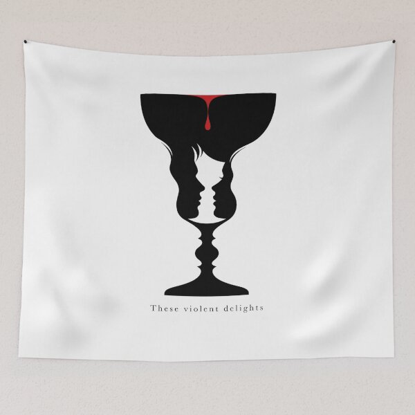 Item preview, Romeo and Juliet These Violent Delights Optical Illusion Goblet Art designed and sold by Fenay Designs.