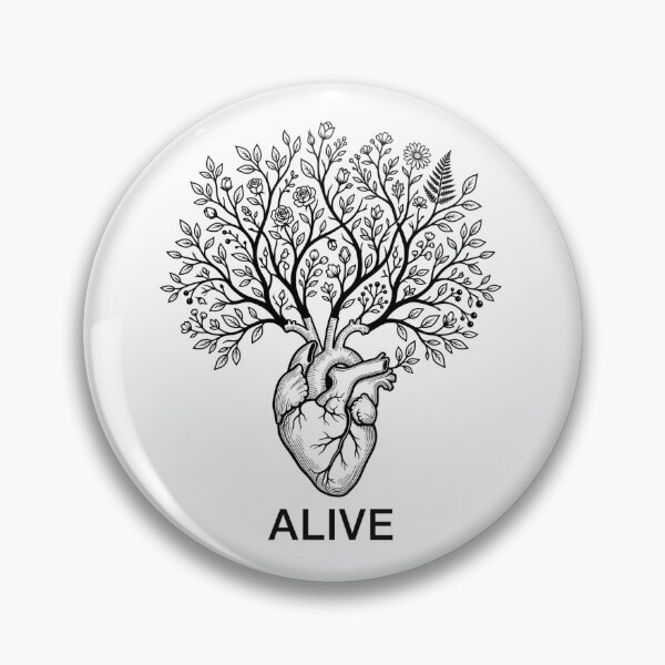 Item preview, Tech Botanical Heart Medical Patent High Contrast Vinyl Decal designed and sold by Mr-wow.