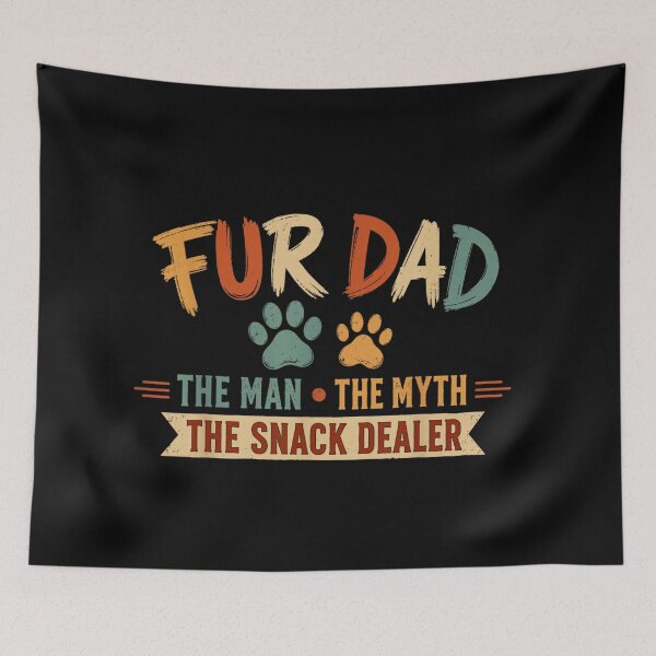 Item preview, Vintage Fur Dad The Man The Myth The Snack Dealer Dog Cat Lover designed and sold by Plonkylar.
