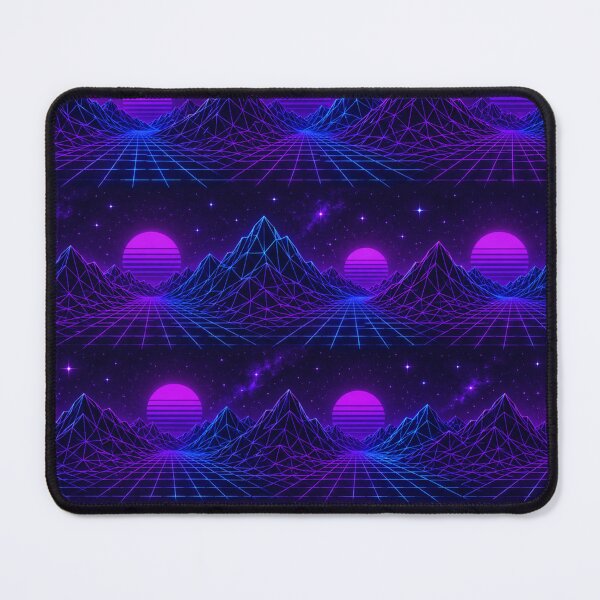 Item preview, Neon Horizon Synthwave Landscape designed and sold by Owcomm.