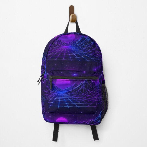 Item preview, Neon Horizon Synthwave Landscape designed and sold by Owcomm.