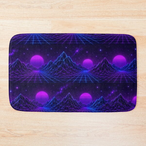 Item preview, Neon Horizon Synthwave Landscape designed and sold by Owcomm.