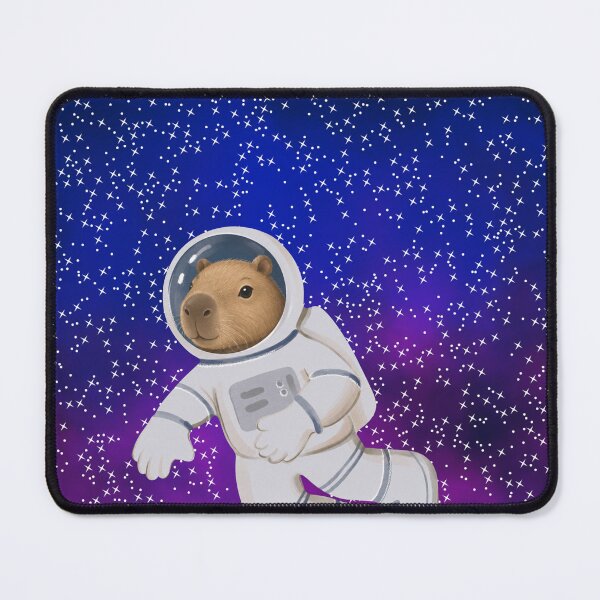 Item preview, Capybara Astronaut Floating in Space – Cute Cosmic Explorer designed and sold by EVESTUDIOART.