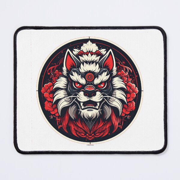 Item preview, Minimalist Japanese Black Shishi Lion designed and sold by MikenosukeStudio.