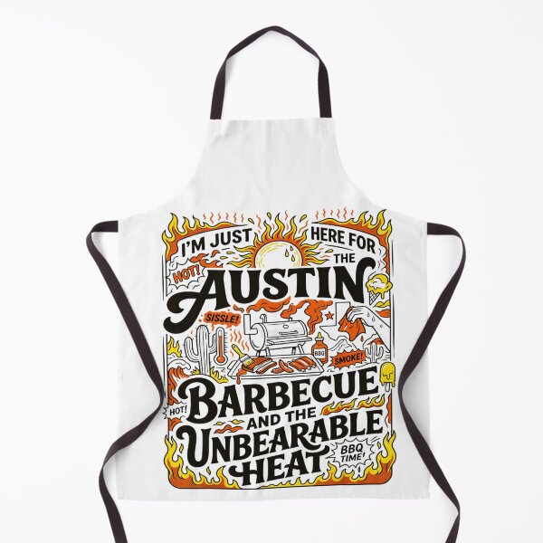 Item preview, Austin Barbecue And The Unbearable Heat Flame Texan Smoker BBQ Grilling Art designed and sold by Plonkylar.