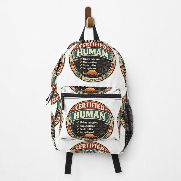 Item preview, Certified Human Since 200,000 BC. Funny Retro AI Humor Vintage Badge Design designed and sold by littlestore.