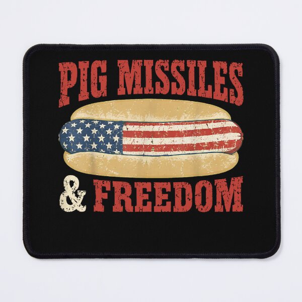Item preview, funny hotdog pig missiles freedom 4th off july BBQ patriotic designed and sold by mariazin.