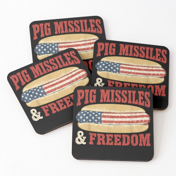 Item preview, funny hotdog pig missiles freedom 4th off july BBQ patriotic  designed and sold by mariazin.