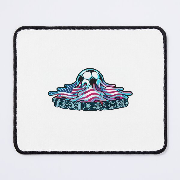 Item preview, Team USA Soccer 2026 Die-Cut Sticker - American Flag Melting Soccer Ball Design, Neon US Football Decal for Fans designed and sold by mentosdesigner.