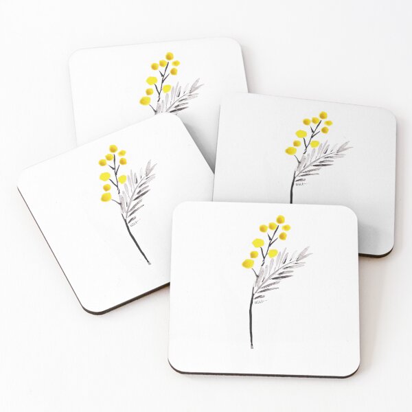 Item preview, mimosa drawing in Chinese ink designed and sold by CelineViolet360.