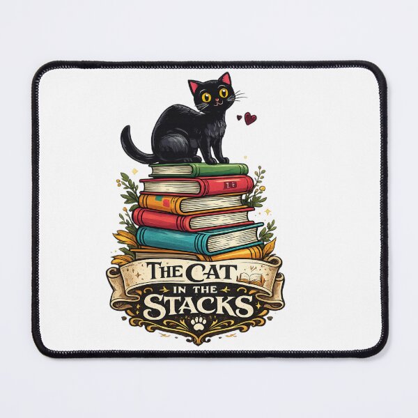 Item preview, Cat on Colorful Books Stack designed and sold by aminomen.