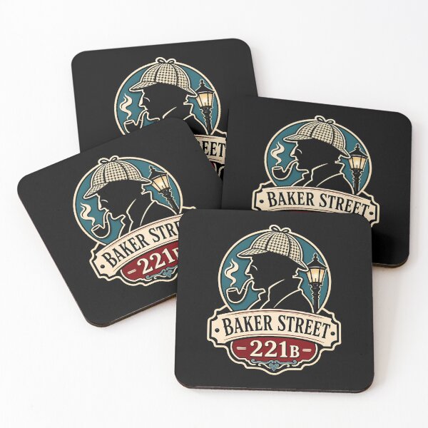 Item preview, Baker Street 221B Sherlock Holmes Vintage Emblem Badge Art designed and sold by Fenay Designs.