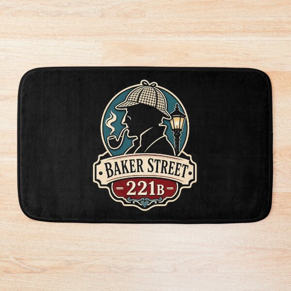 Item preview, Baker Street 221B Sherlock Holmes Vintage Emblem Badge Art designed and sold by Fenay Designs.