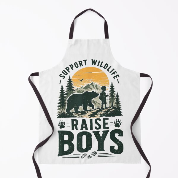 Item preview, Support Wildlife Raise Boys Funny Boy Mom Wilderness Hiking Adventure Bear T-Shirt designed and sold by Buzzlekrun.