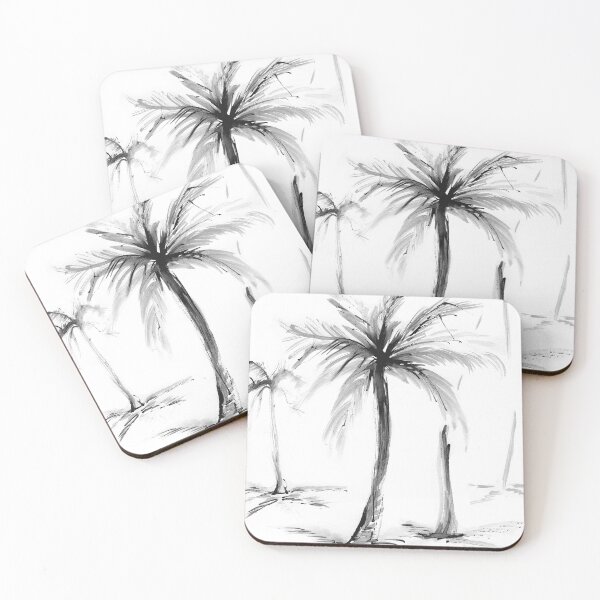 Item preview, Drawing of palm trees in India ink designed and sold by CelineViolet360.