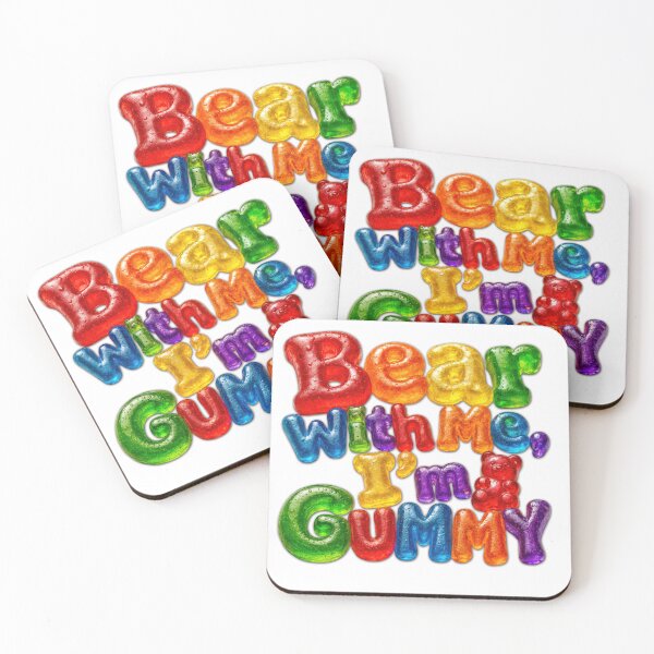 Item preview, Sticker - Decal - T-shirt: Bear With Me – Gummy Candy Pun Design designed and sold by ForeverPrintsOK.