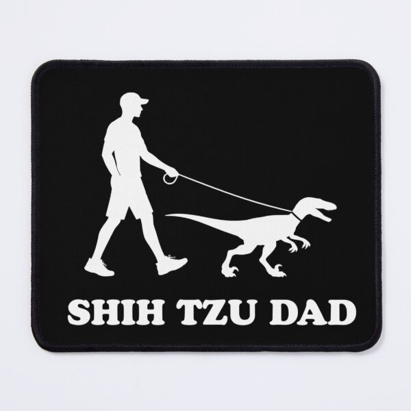 Item preview, Funny Shih Tzu Dad Walking Dinosaur Raptor Silhouette Pet Owner Humor Graphic designed and sold by Buzzlekrun.