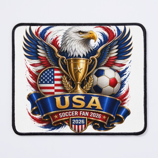 Item preview, USA Soccer Fan 2026 Eagle Trophy Patriotic Football Design designed and sold by heype spartan.