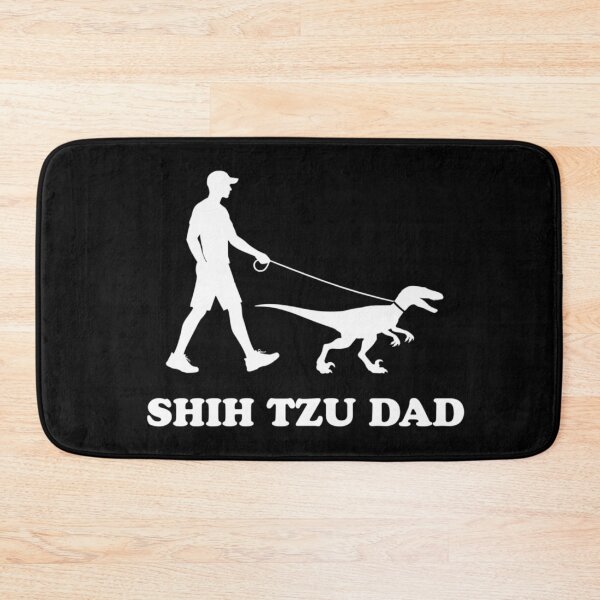 Item preview, Funny Shih Tzu Dad Walking Dinosaur Raptor Silhouette Pet Owner Humor Graphic designed and sold by Buzzlekrun.