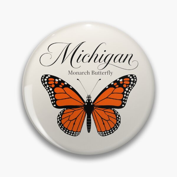 Item preview, Michigan Monarch Butterfly | State Butterfly Retro Nature Art designed and sold by The-Drip-Studio.