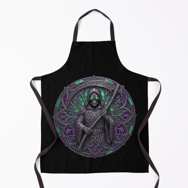 Item preview, Gothic Skull Reaper in Stained Glass designed and sold by David Mateo ArtWorks.