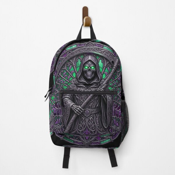 Item preview, Gothic Skull Reaper in Stained Glass designed and sold by David Mateo ArtWorks.