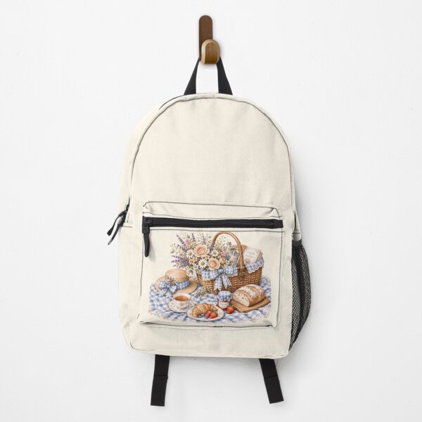 Item preview, Cottagecore Picnic Basket & Tea Time | Vintage Floral Picnic Illustration designed and sold by looplandger.