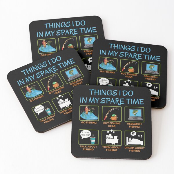 Item preview, Things I Do In My Spare Time Funny Fishing Obsession Hobby Chart designed and sold by WumbleDoor.