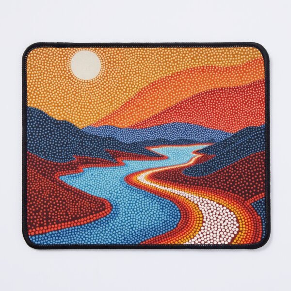 Item preview, Aboriginal Inspired Dot Art - Along The River designed and sold by GrinGalore.