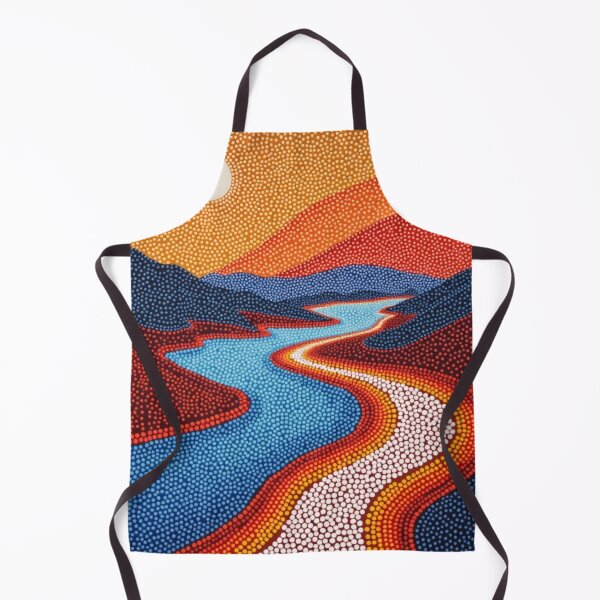 Item preview, Aboriginal Inspired Dot Art - Along The River designed and sold by GrinGalore.