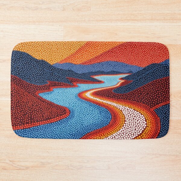 Item preview, Aboriginal Inspired Dot Art - Along The River designed and sold by GrinGalore.