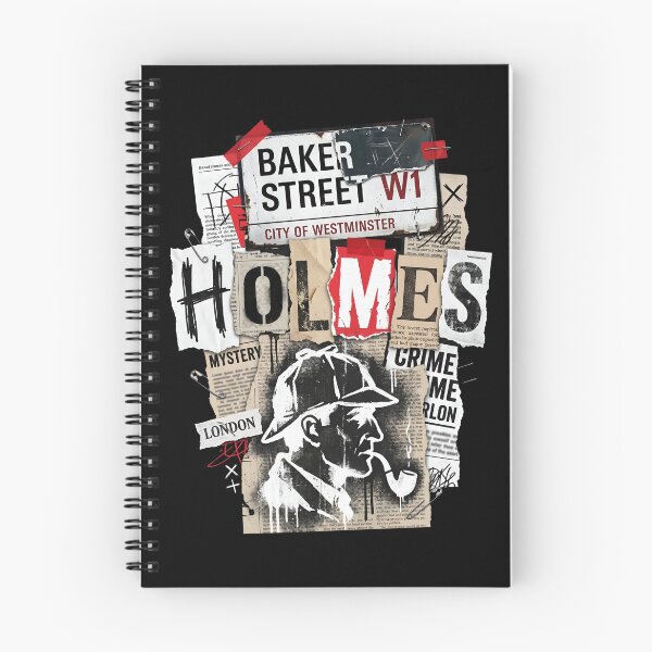 Item preview, Baker Street Holmes Mystery Crime Grunge Collage Art designed and sold by Fenay Designs.