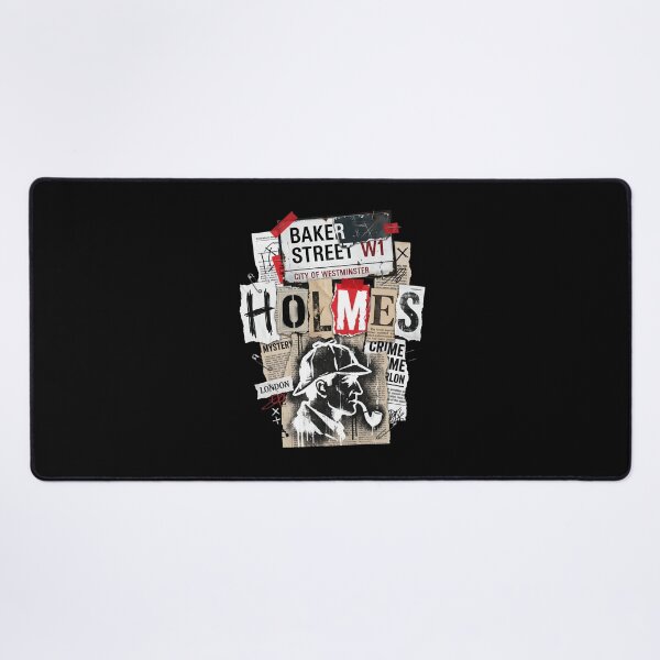 Item preview, Baker Street Holmes Mystery Crime Grunge Collage Art designed and sold by Fenay Designs.