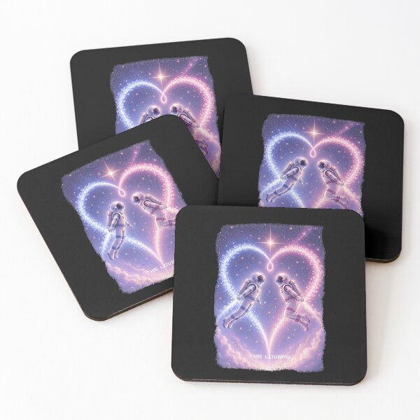 Item preview, The Lovers Tarot Card Aesthetic Astronaut Space Nebula Universe Galaxy Cosmic Love designed and sold by WumbleDoor.