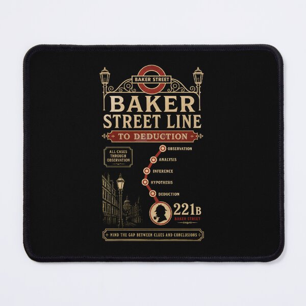 Item preview, Baker Street Line To Deduction Sherlock Holmes Subway Art designed and sold by Fenay Designs.